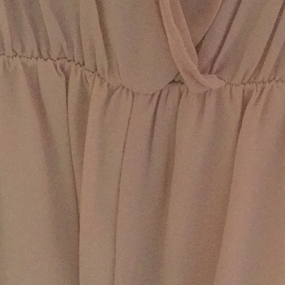 SAND BEIGE FLUTTER SHORT SLEEVE ROMPER - Picture 6 of 7